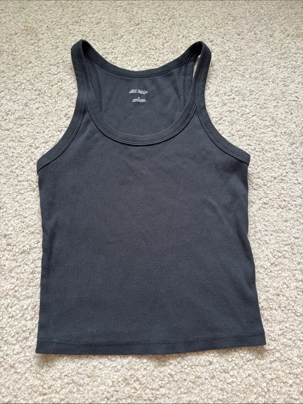 Women’s gray Ribbed Tank Top